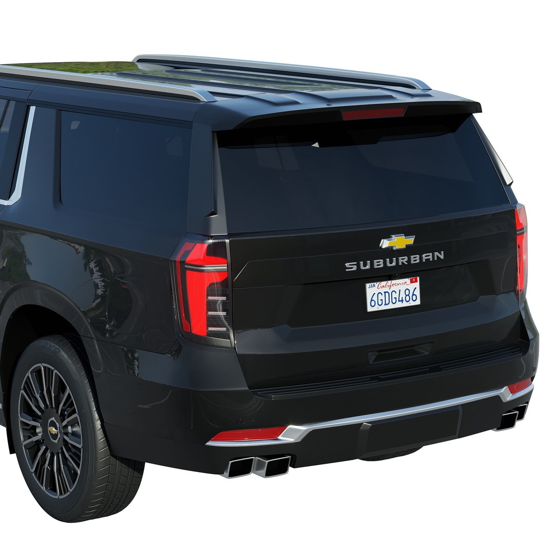 Chevrolet Suburban 2024 3D Model – High Poly Game Asset, FBX - View 8