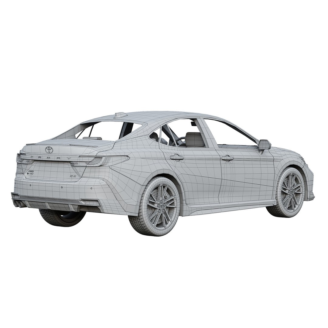 Toyota Camry Hybrid 2025 3D Model – PBR Game-Ready FBX Asset