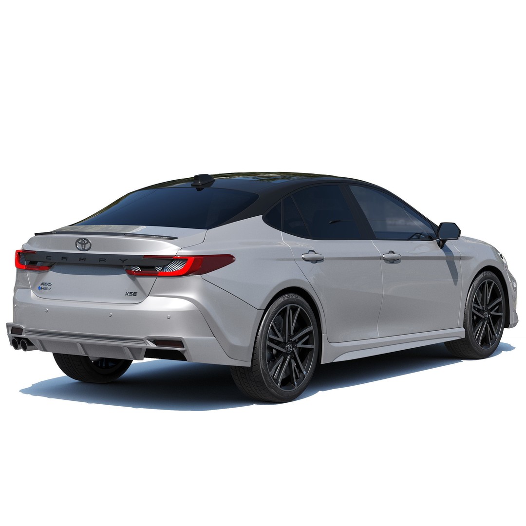 Toyota Camry Hybrid 2025 3D Model – PBR Game-Ready FBX Asset - View 3