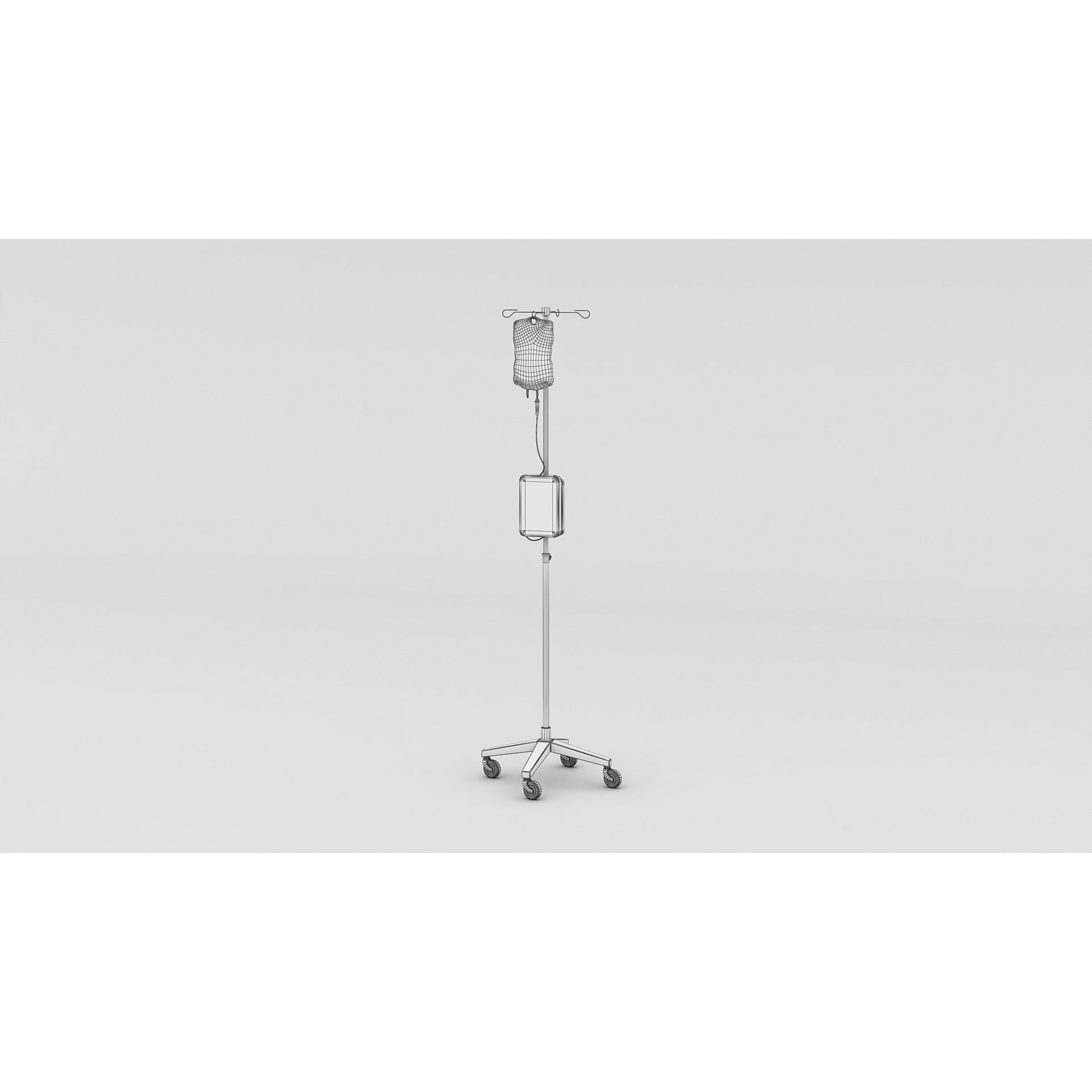 Hospital Dripping - Low-Poly Game-Ready 3D Model - View 3