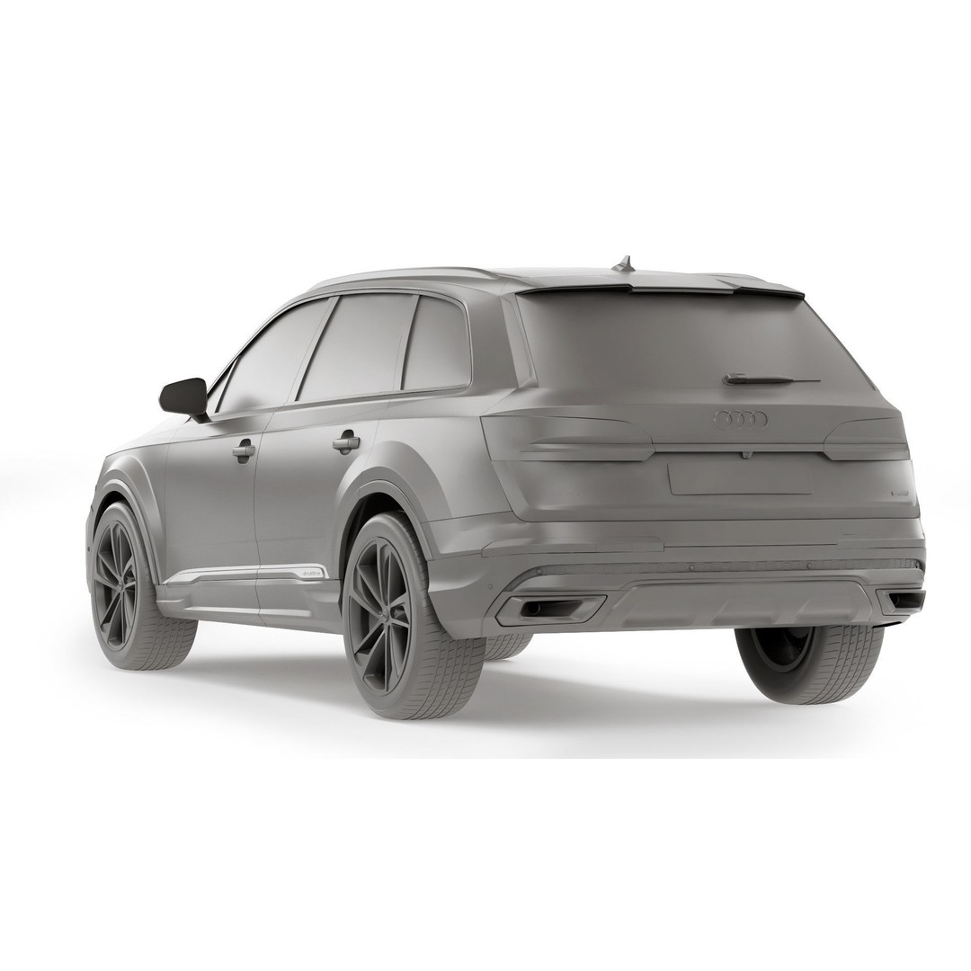 Audi Q7 TFSI 2020 3D Model – High Poly Game Asset, FBX & OBJ