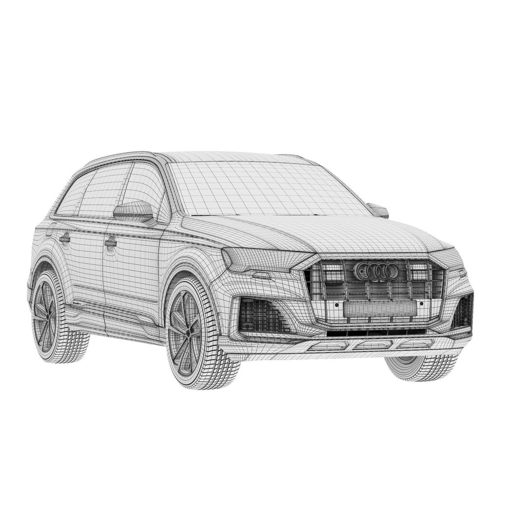 Audi Q7 TFSI 2020 3D Model – High Poly Game Asset, FBX & OBJ - View 13