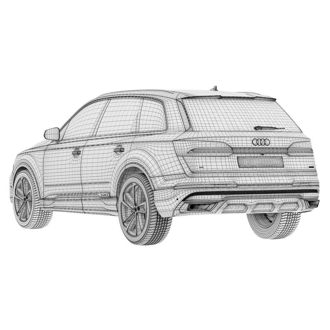Audi Q7 TFSI 2020 3D Model – High Poly Game Asset, FBX & OBJ - View 14