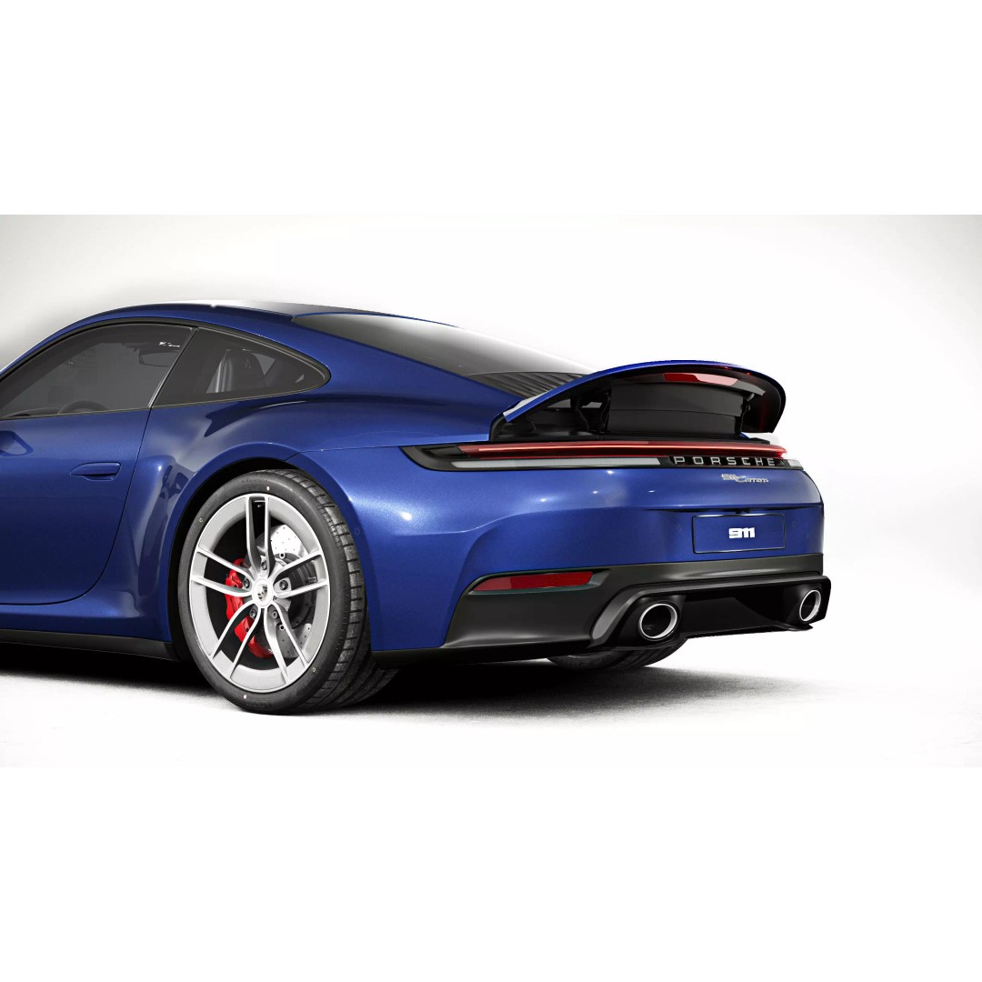 2026 Porsche 911 Carrera 3D Model – High Poly Game Asset, FBX, Blender - View 10