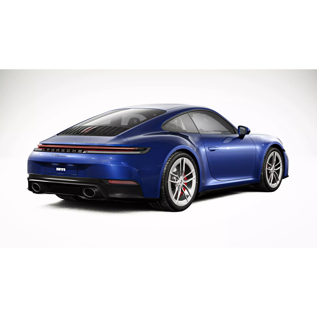 2026 Porsche 911 Carrera 3D Model – High Poly Game Asset, FBX, Blender - View 12