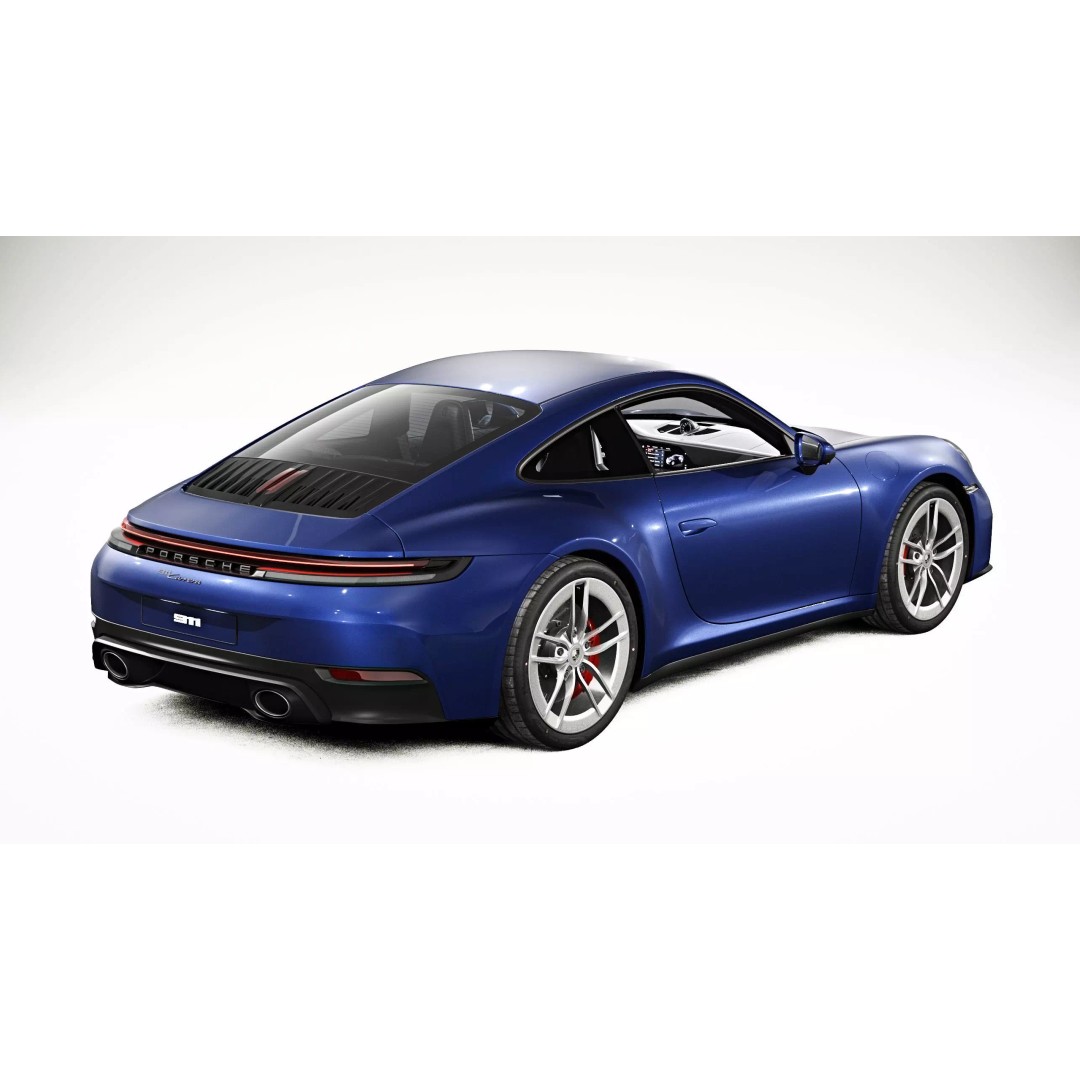 2026 Porsche 911 Carrera 3D Model – High Poly Game Asset, FBX, Blender - View 13