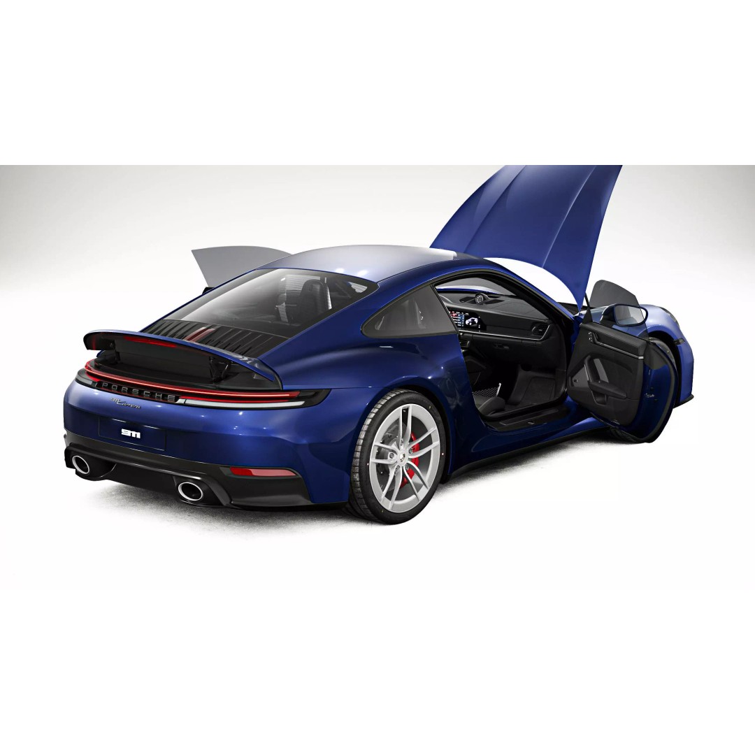 2026 Porsche 911 Carrera 3D Model – High Poly Game Asset, FBX, Blender - View 18