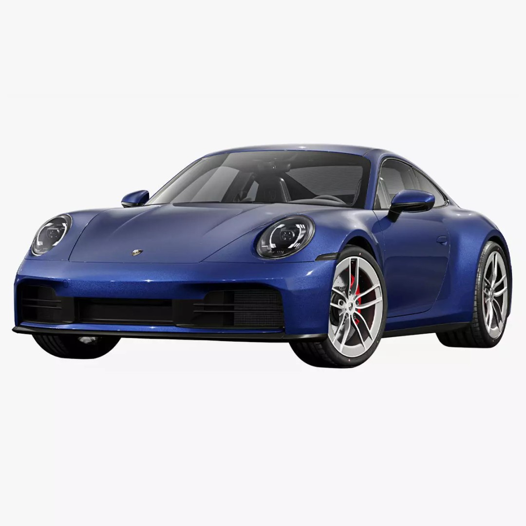 2026 Porsche 911 Carrera 3D Model – High Poly Game Asset, FBX, Blender - View 2