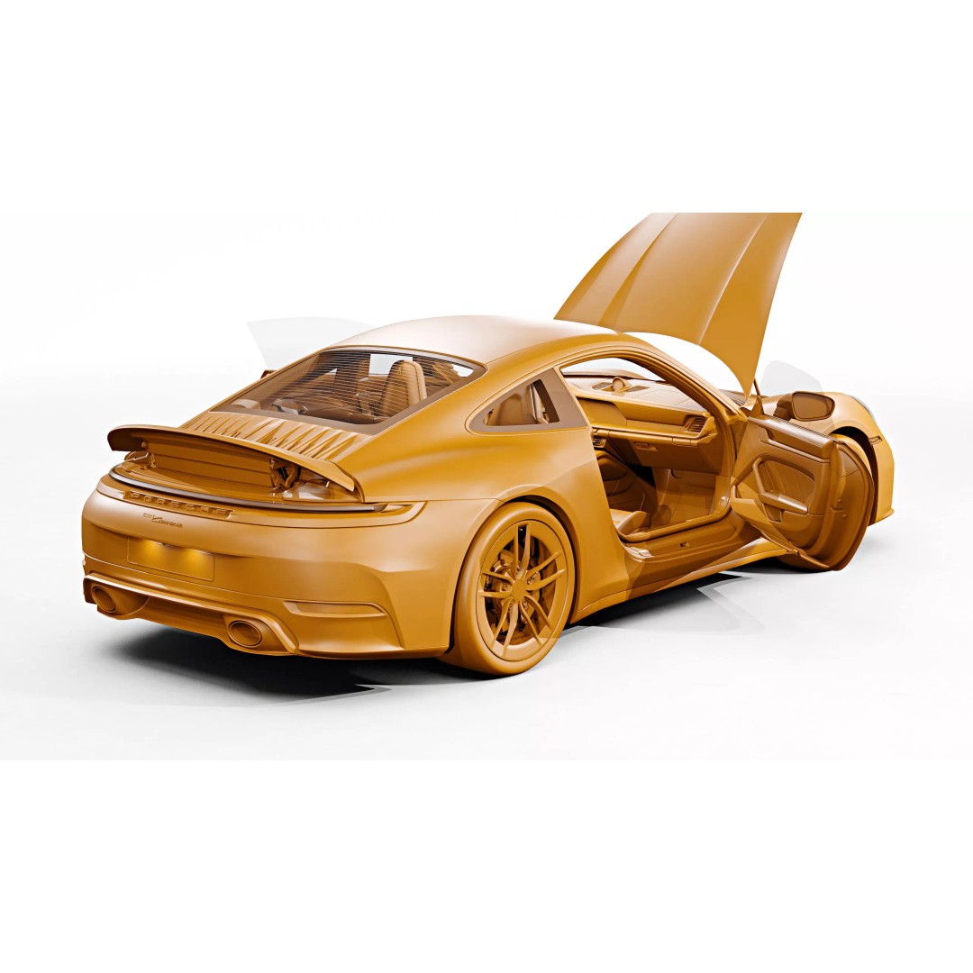 2026 Porsche 911 Carrera 3D Model – High Poly Game Asset, FBX, Blender - View 24