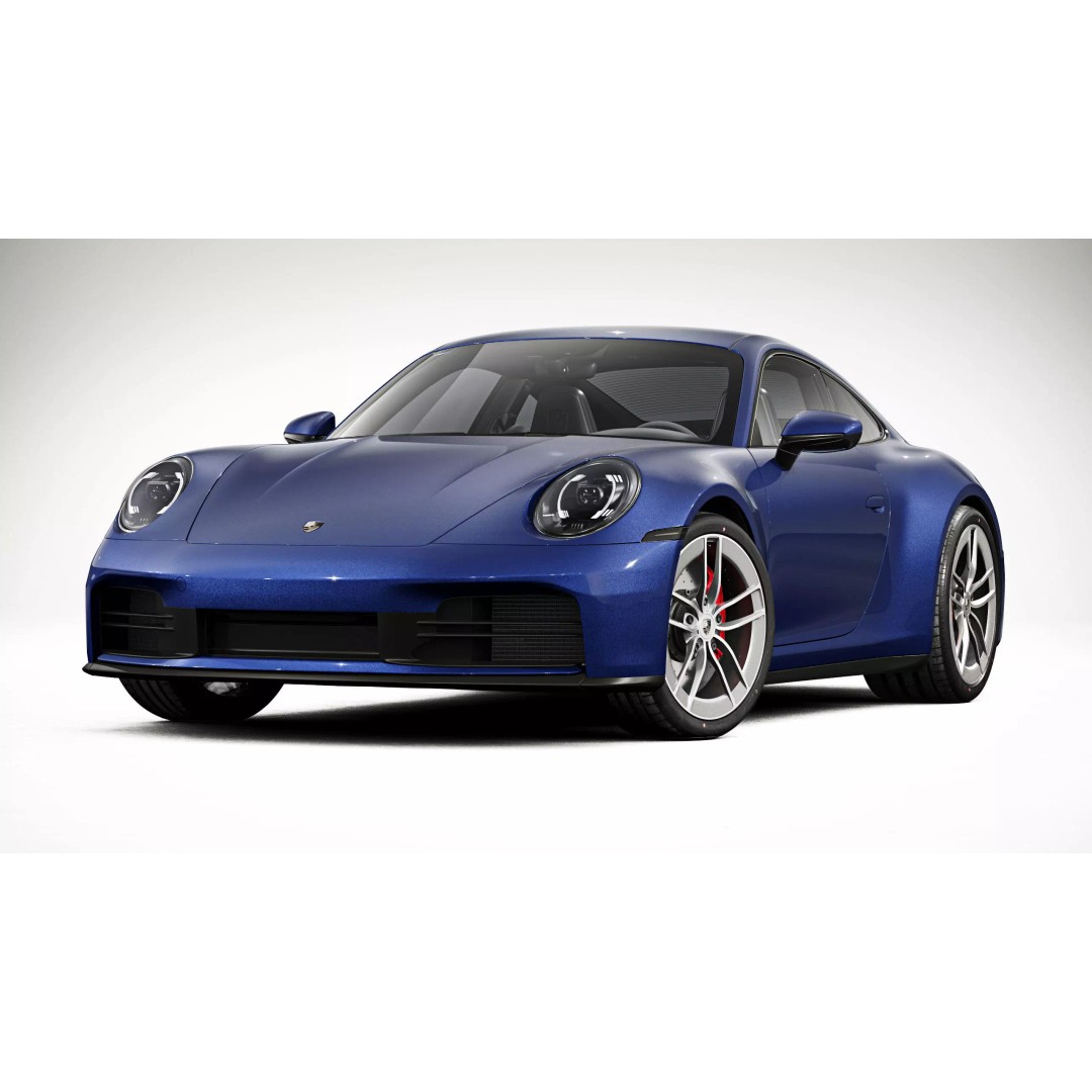 2026 Porsche 911 Carrera 3D Model – High Poly Game Asset, FBX, Blender - View 3