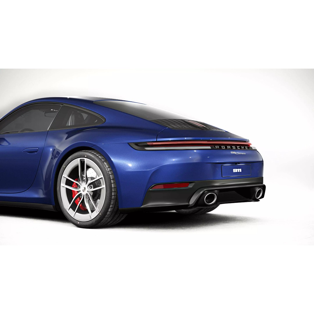 2026 Porsche 911 Carrera 3D Model – High Poly Game Asset, FBX, Blender - View 9