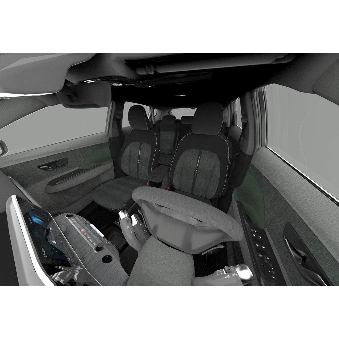Hyundai Kona EV 2024 3D Model – High Poly Interior, FBX, OBJ - View 23