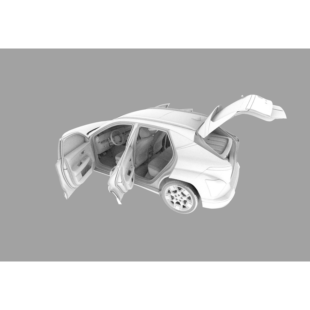 Hyundai Kona EV 2024 3D Model – High Poly Interior, FBX, OBJ - View 31