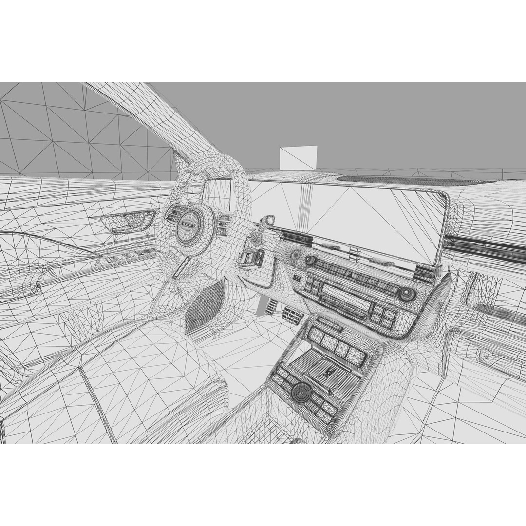 Hyundai Kona EV 2024 3D Model – High Poly Interior, FBX, OBJ - View 42
