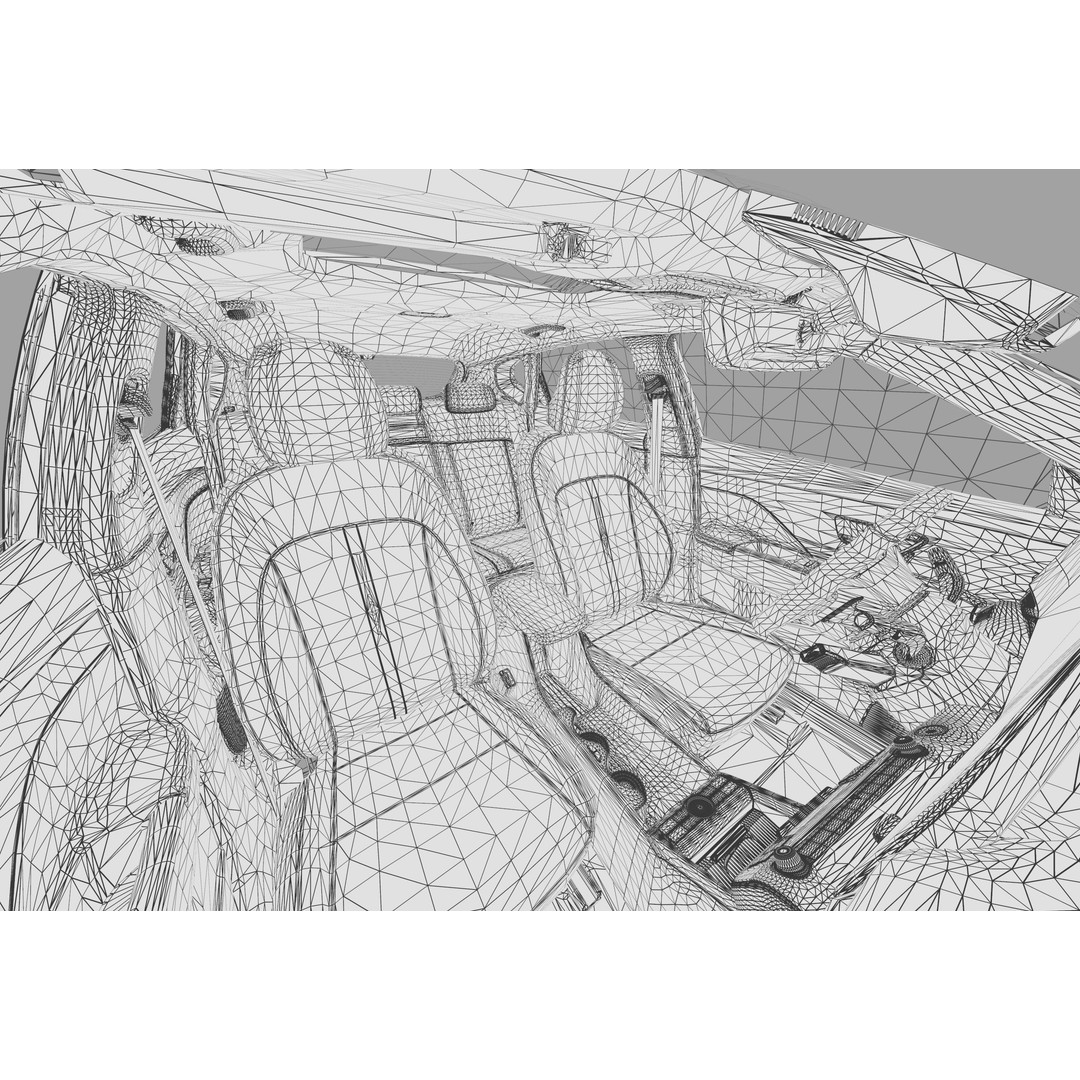 Hyundai Kona EV 2024 3D Model – High Poly Interior, FBX, OBJ - View 43