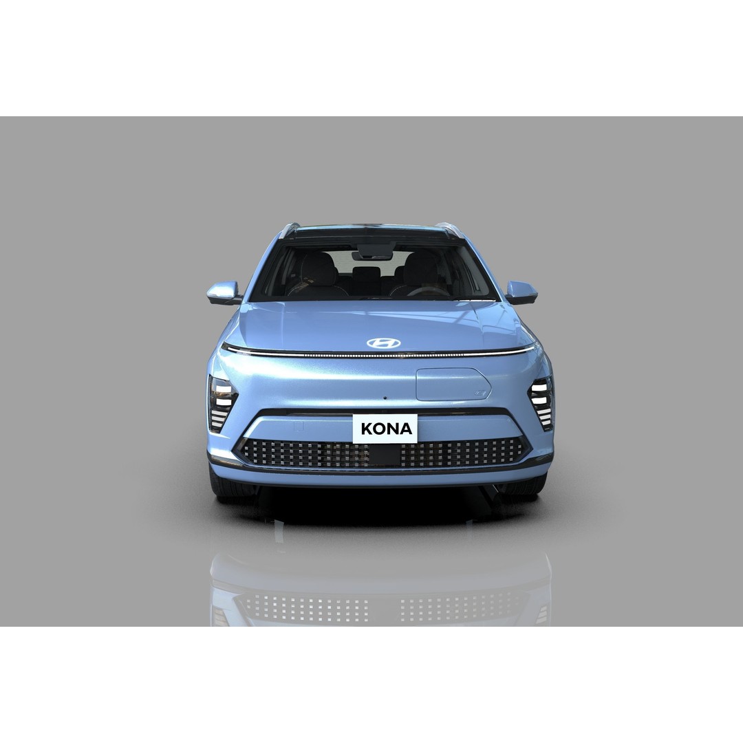 Hyundai Kona EV 2024 3D Model – High Poly Interior, FBX, OBJ - View 7