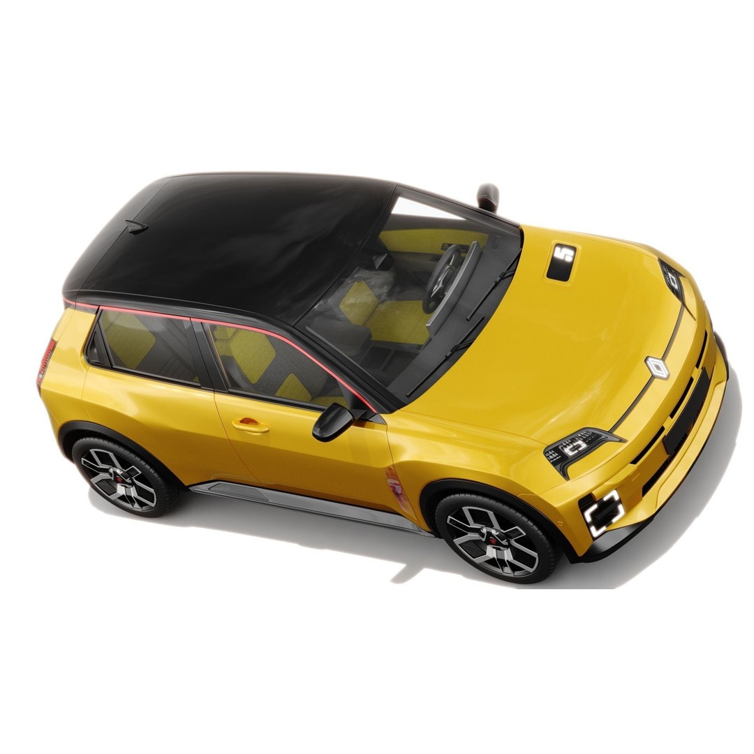 Renault 5 E-Tech 2025 3D Model – High Poly Game-Ready Asset, FBX & OBJ - View 10