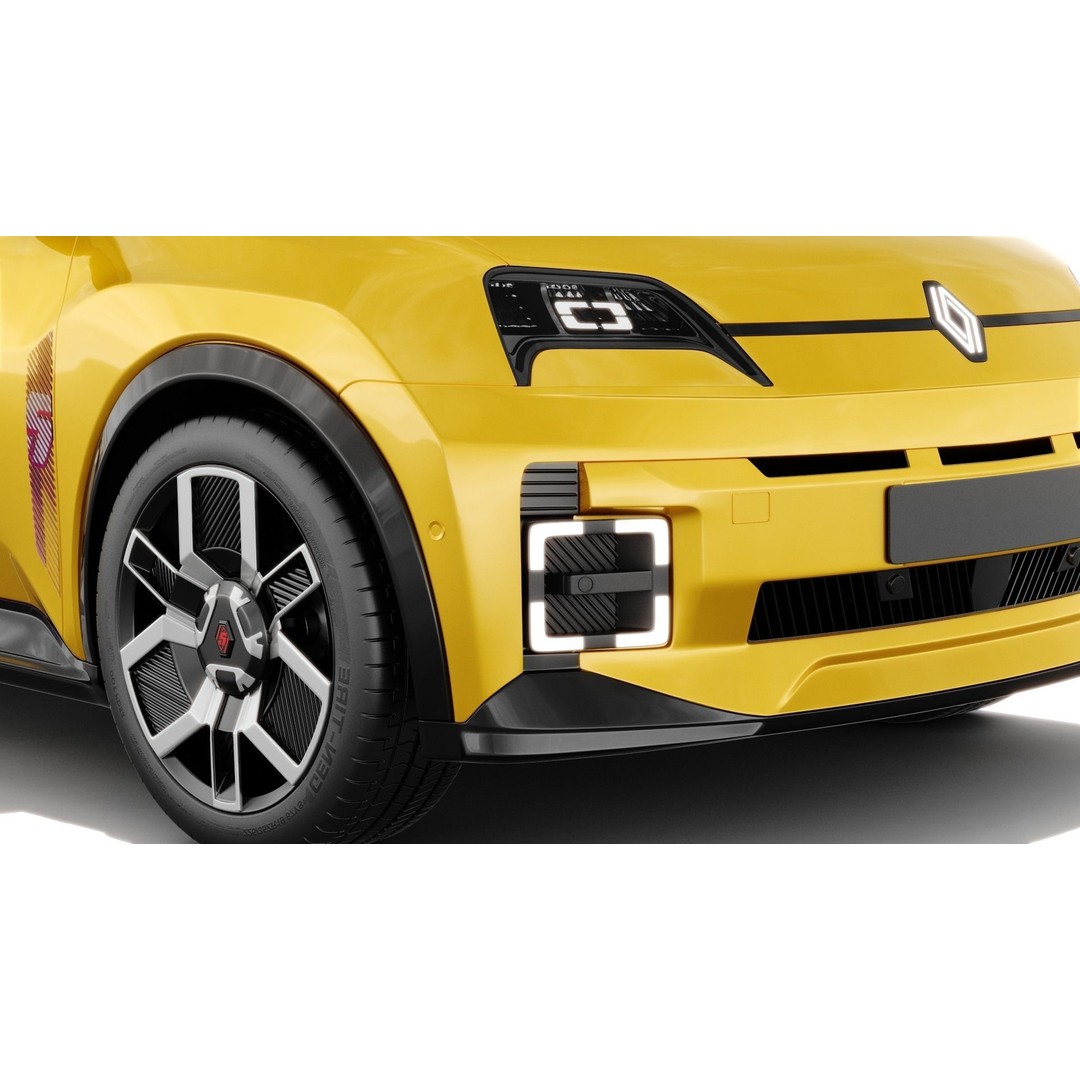 Renault 5 E-Tech 2025 3D Model – High Poly Game-Ready Asset, FBX & OBJ - View 12