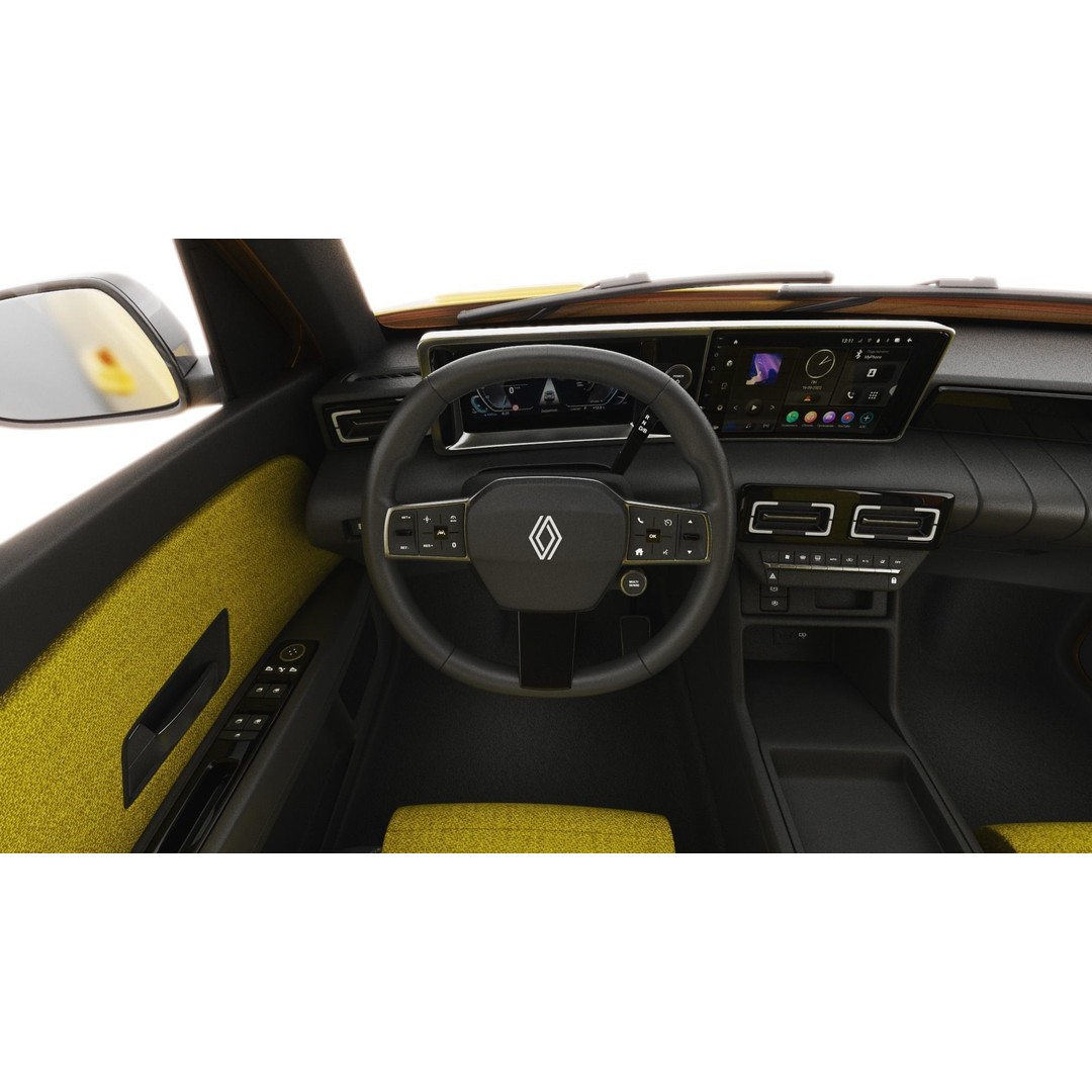 Renault 5 E-Tech 2025 3D Model – High Poly Game-Ready Asset, FBX & OBJ - View 21