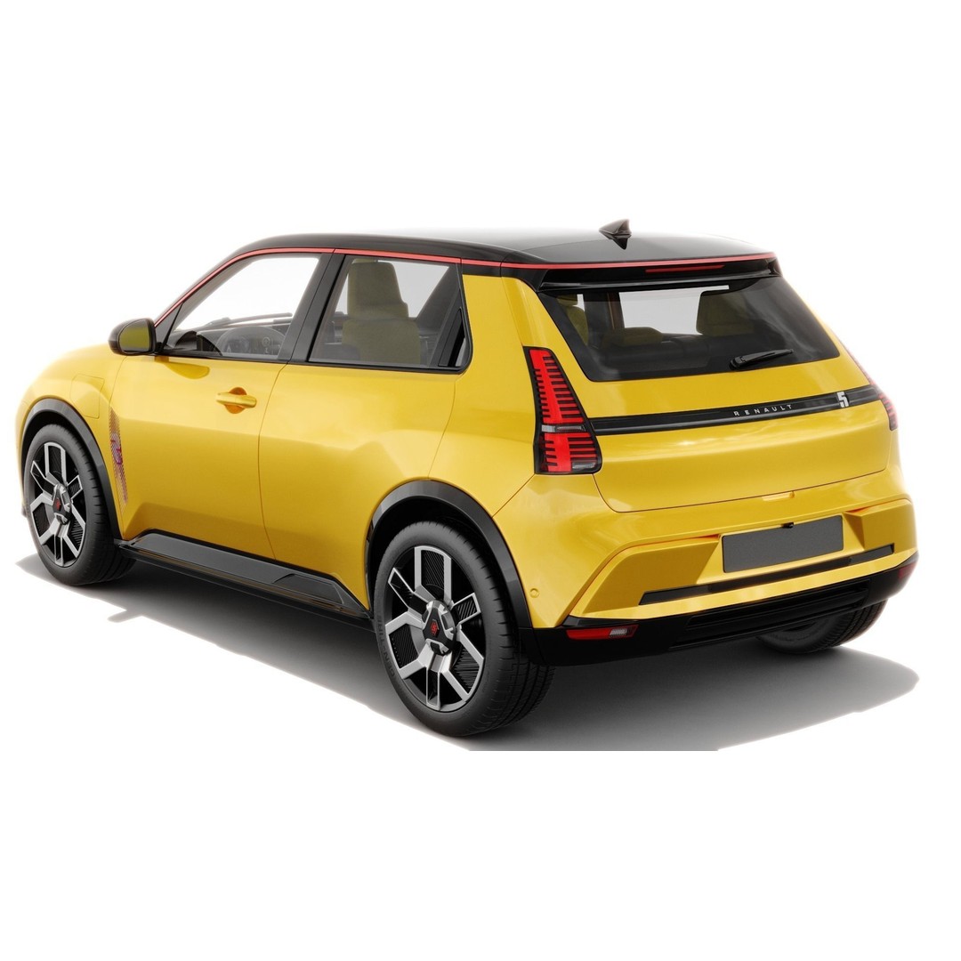 Renault 5 E-Tech 2025 3D Model – High Poly Game-Ready Asset, FBX & OBJ - View 6