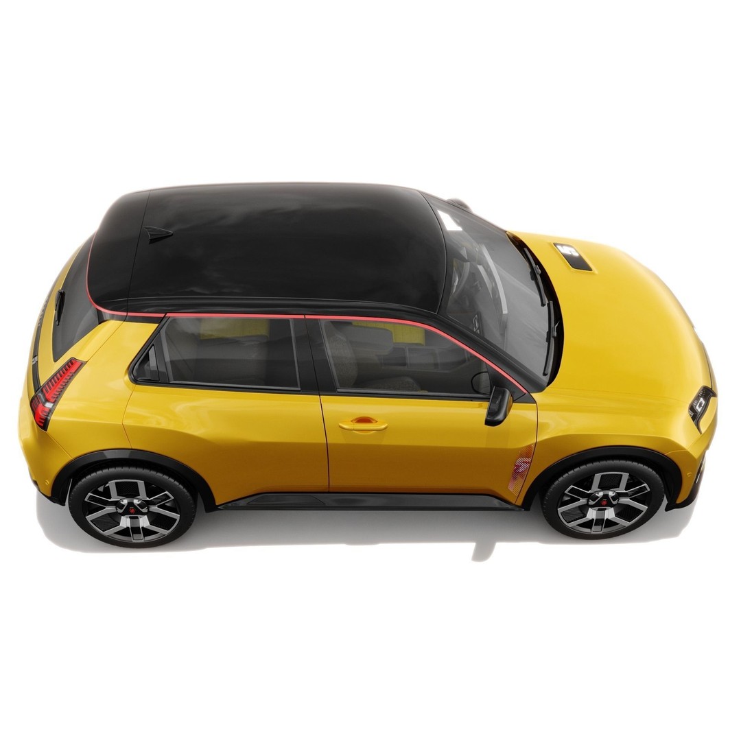 Renault 5 E-Tech 2025 3D Model – High Poly Game-Ready Asset, FBX & OBJ - View 9