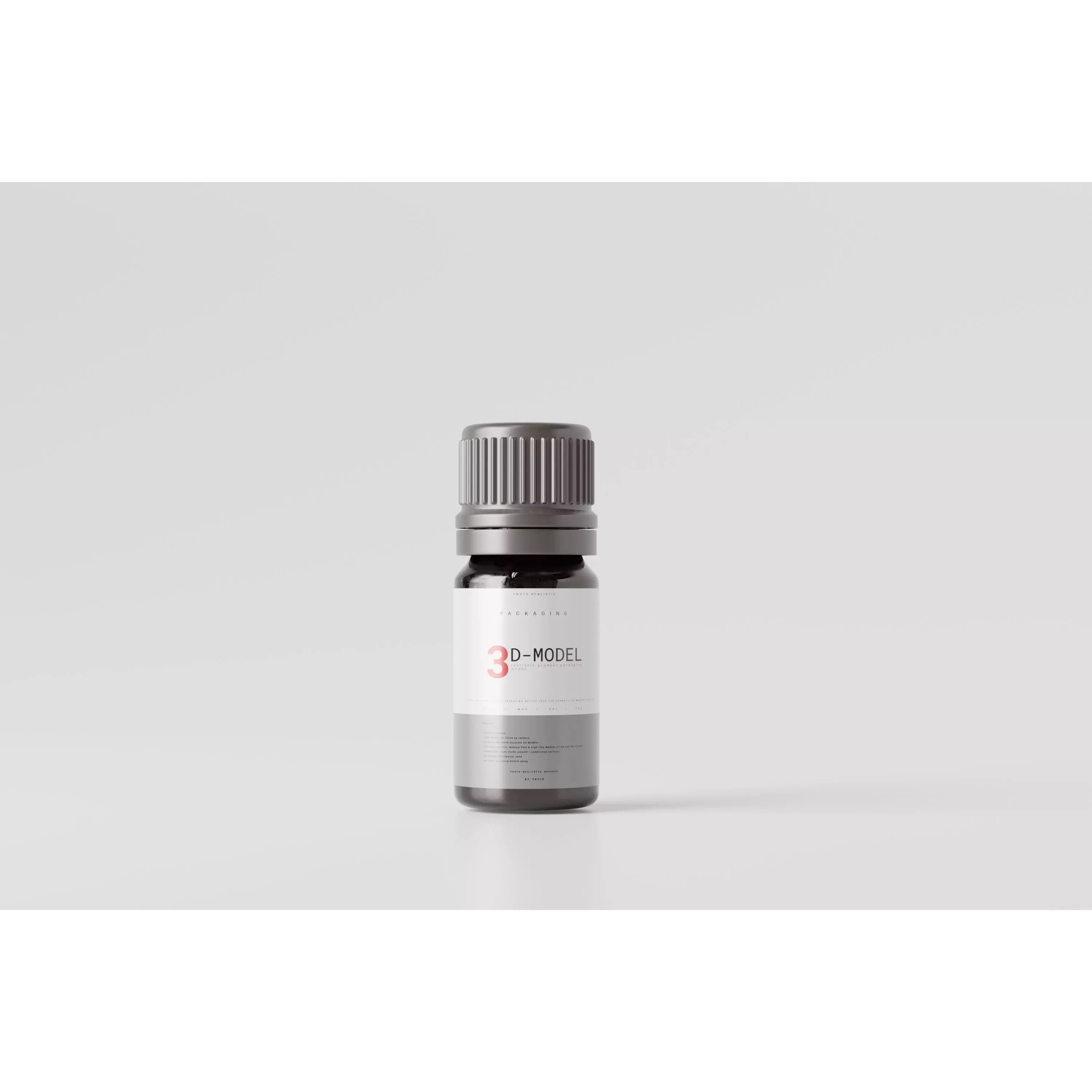 Medicine Bottle - Low-Poly Game-Ready 3D Model - View 2