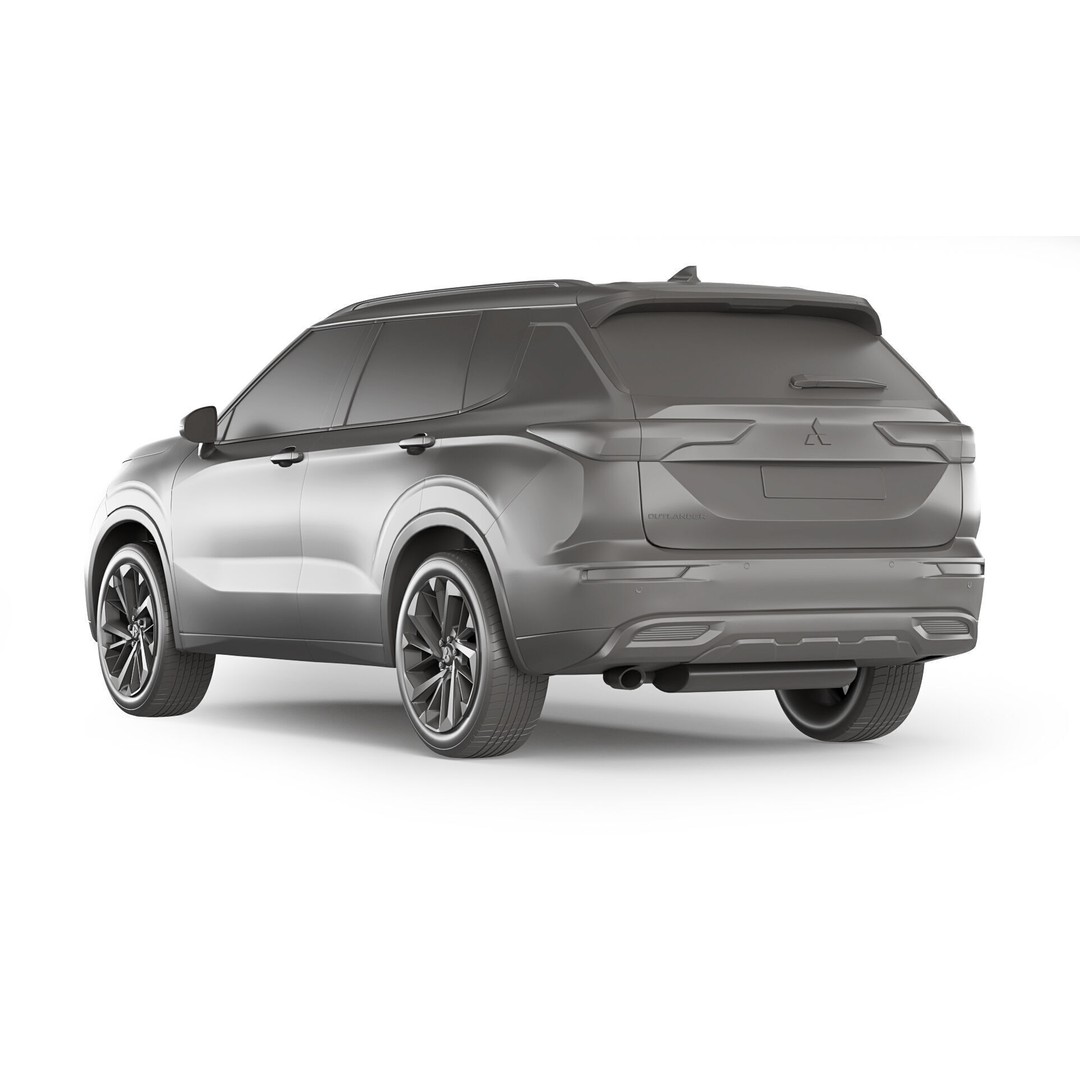 Mitsubishi Outlander 2022 3D Model – High Poly Car Asset, FBX, OBJ