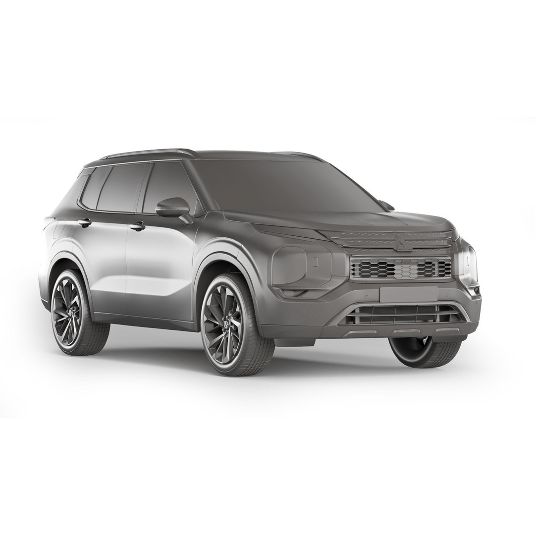 Mitsubishi Outlander 2022 3D Model – High Poly Car Asset, FBX, OBJ - View 15
