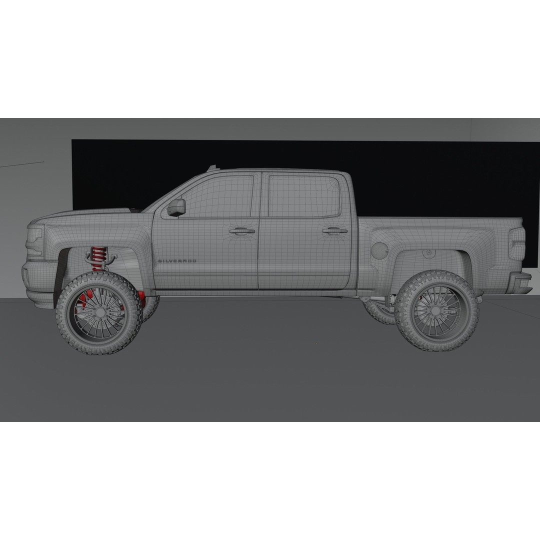 Chevrolet Silverado LT Z71 Cab 3D Model – Detailed Exterior, FBX, OBJ, Blender - View 11