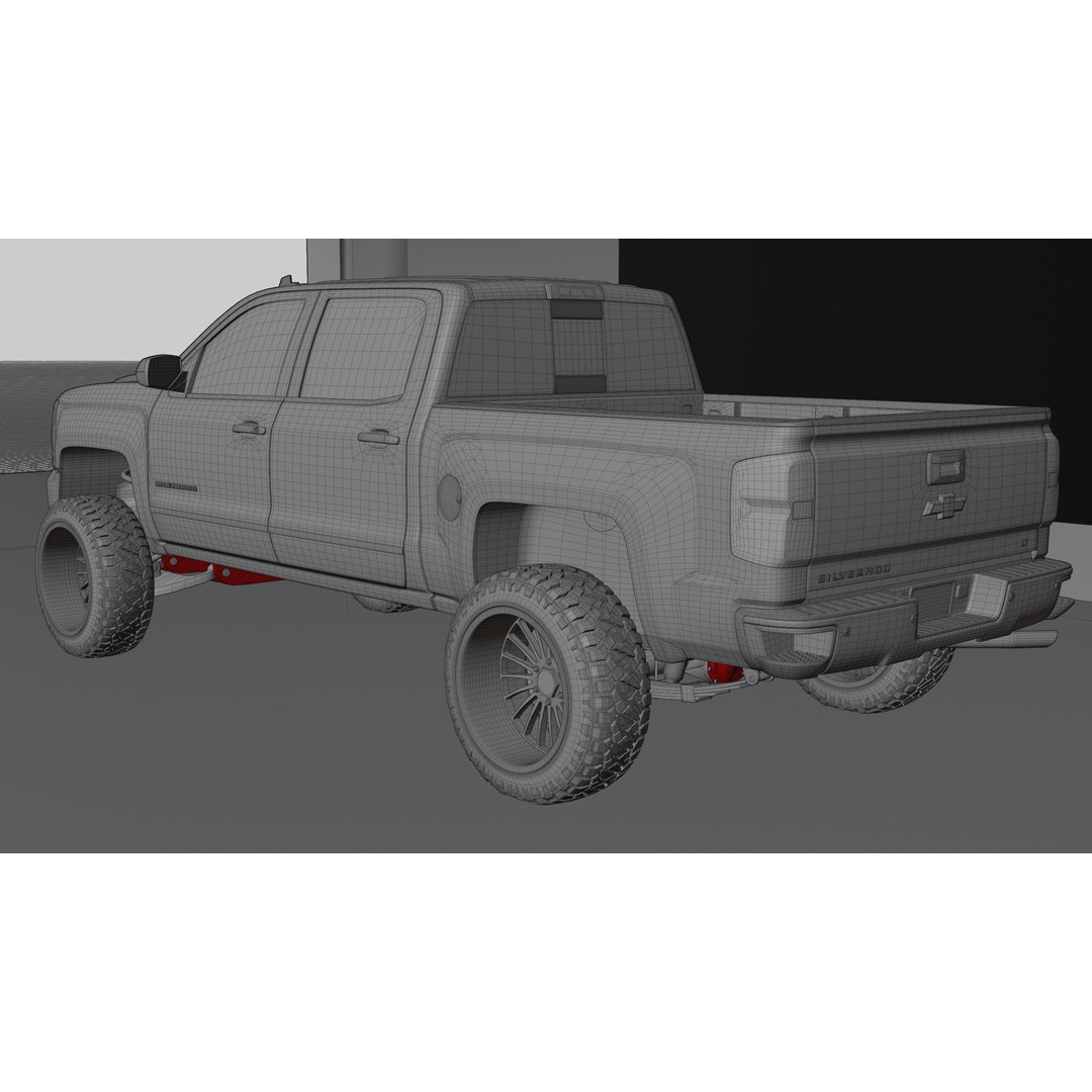 Chevrolet Silverado LT Z71 Cab 3D Model – Detailed Exterior, FBX, OBJ, Blender - View 12