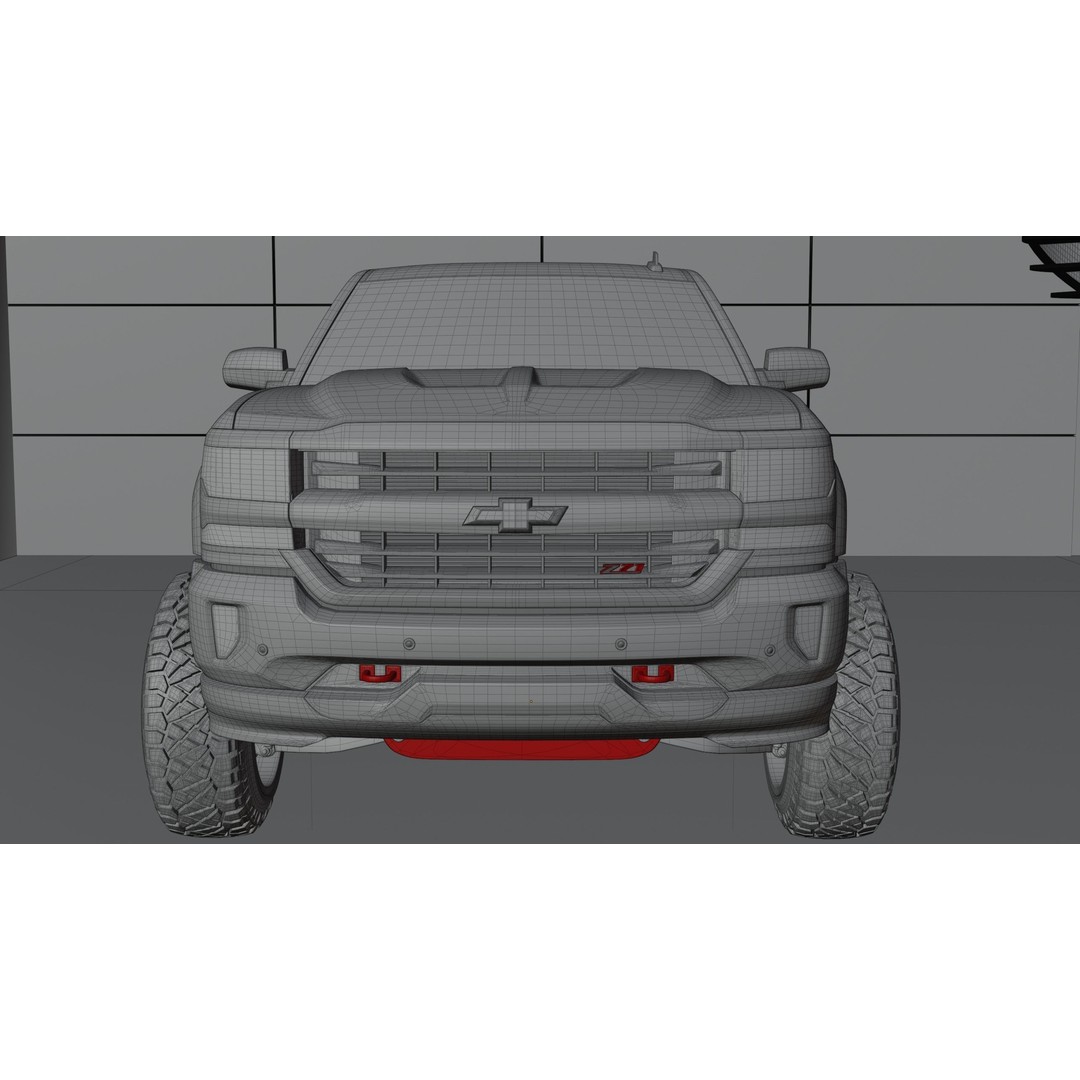 Chevrolet Silverado LT Z71 Cab 3D Model – Detailed Exterior, FBX, OBJ, Blender - View 13