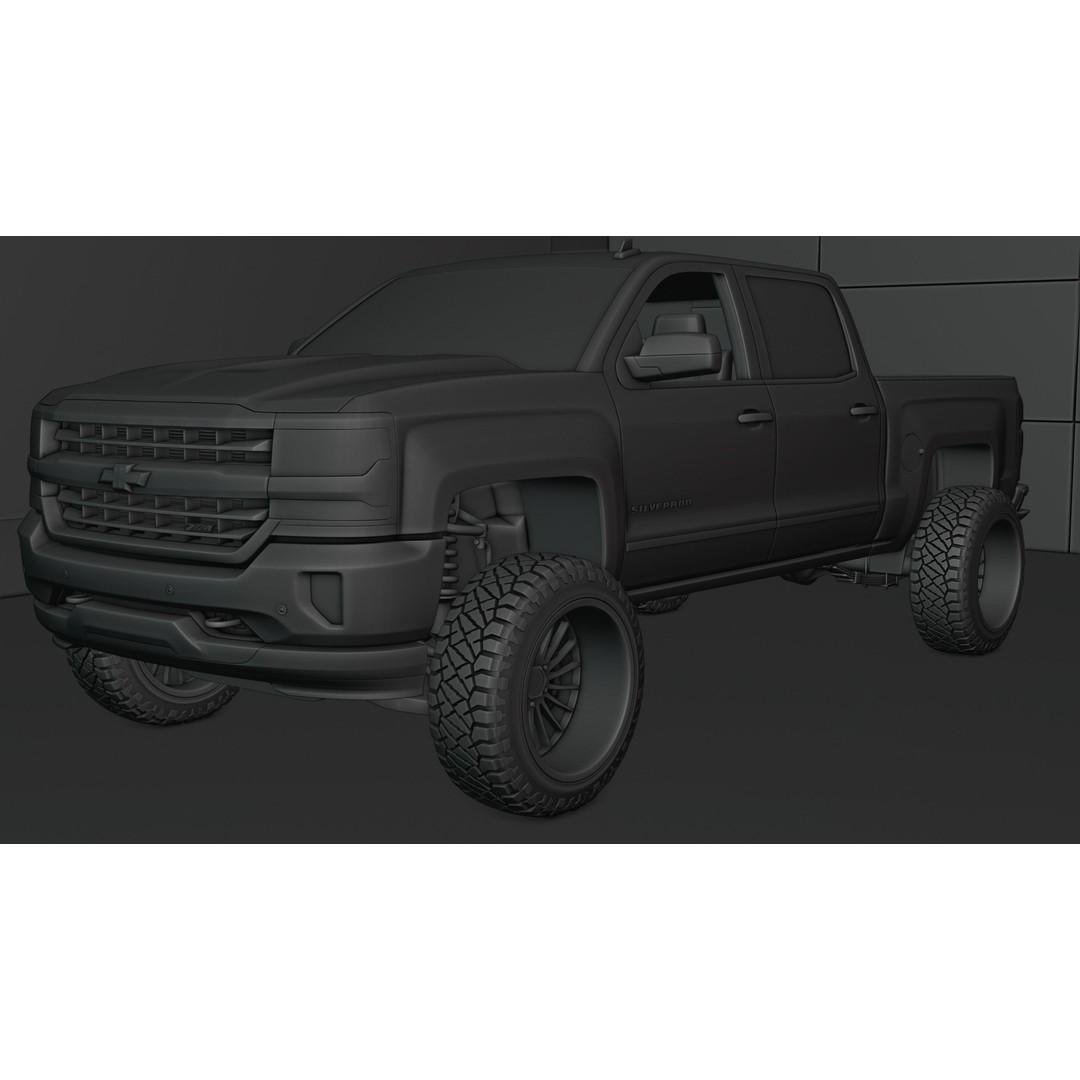 Chevrolet Silverado LT Z71 Cab 3D Model – Detailed Exterior, FBX, OBJ, Blender - View 6