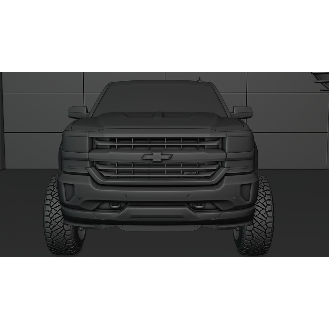 Chevrolet Silverado LT Z71 Cab 3D Model – Detailed Exterior, FBX, OBJ, Blender - View 8