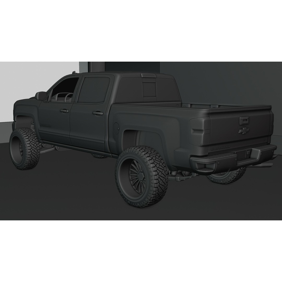 Chevrolet Silverado LT Z71 Cab 3D Model – Detailed Exterior, FBX, OBJ, Blender - View 9