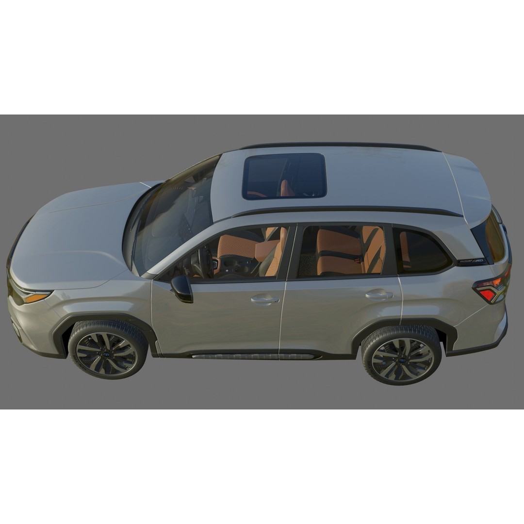 Subaru Forester 3D Model – High Poly Realistic SUV with Interior - View 24