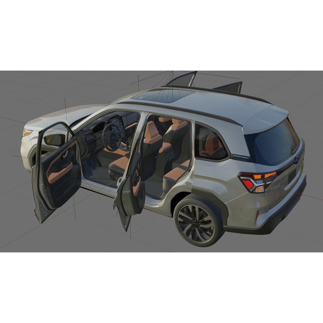Subaru Forester 3D Model – High Poly Realistic SUV with Interior - View 26