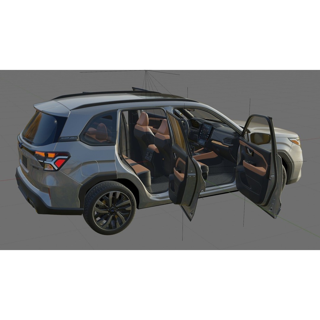 Subaru Forester 3D Model – High Poly Realistic SUV with Interior - View 27