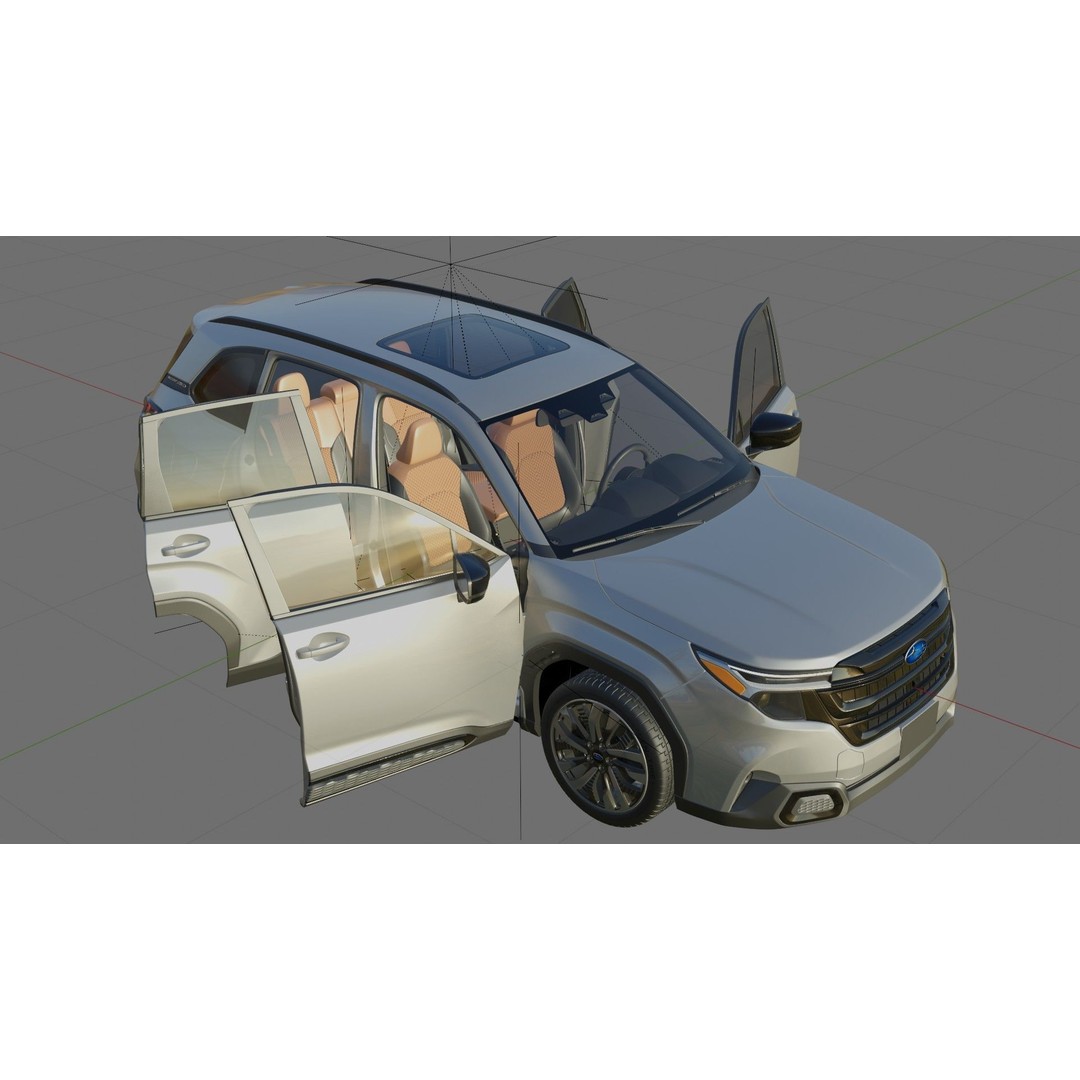 Subaru Forester 3D Model – High Poly Realistic SUV with Interior - View 28