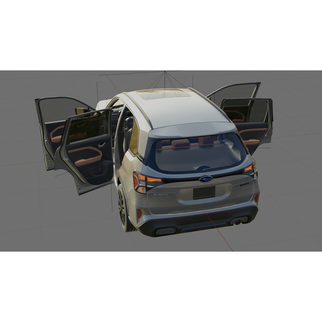 Subaru Forester 3D Model – High Poly Realistic SUV with Interior - View 29