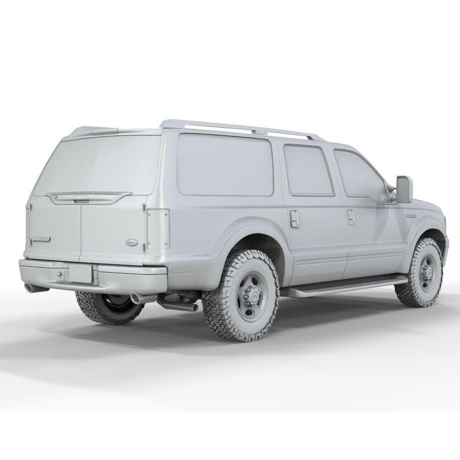 Expedition Truck 3D Model – Game-Ready Off-Road Vehicle, FBX, OBJ