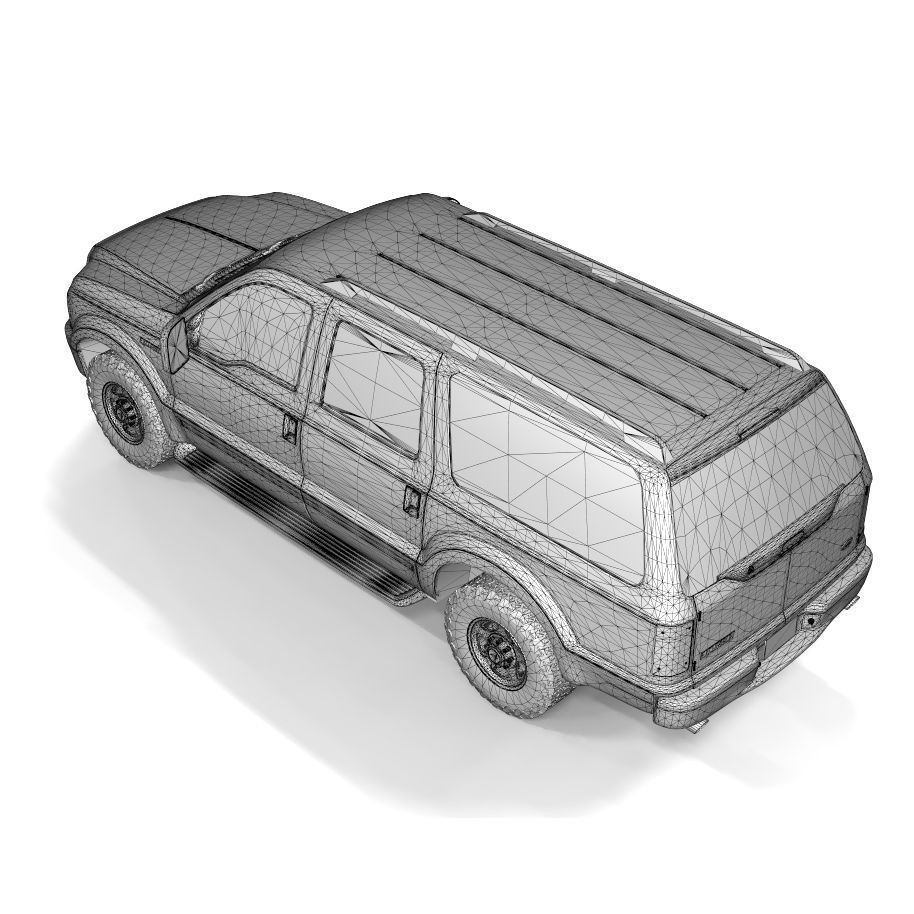 Expedition Truck 3D Model – Game-Ready Off-Road Vehicle, FBX, OBJ - View 12