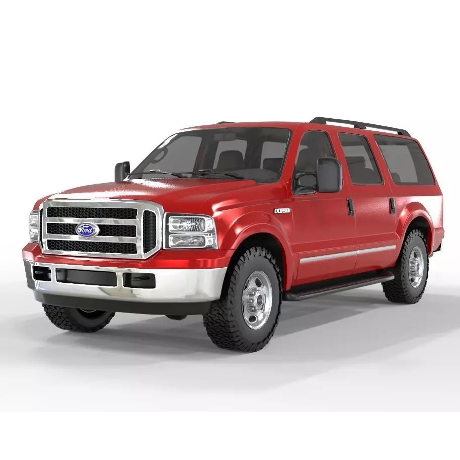 Expedition Truck 3D Model – Game-Ready Off-Road Vehicle, FBX, OBJ - View 2