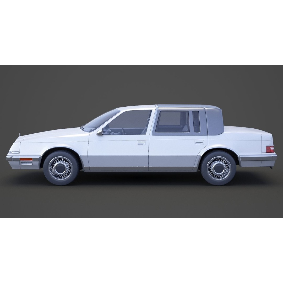 Chrysler Imperial 1989 3D Model – Classic Car, PBR Textures, FBX/OBJ - View 10