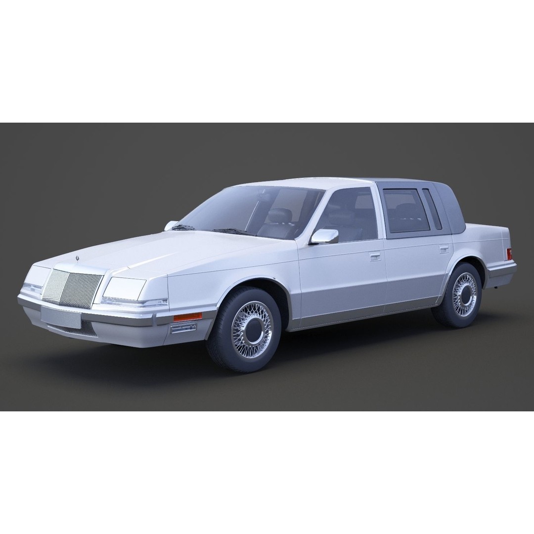 Chrysler Imperial 1989 3D Model – Classic Car, PBR Textures, FBX/OBJ - View 11