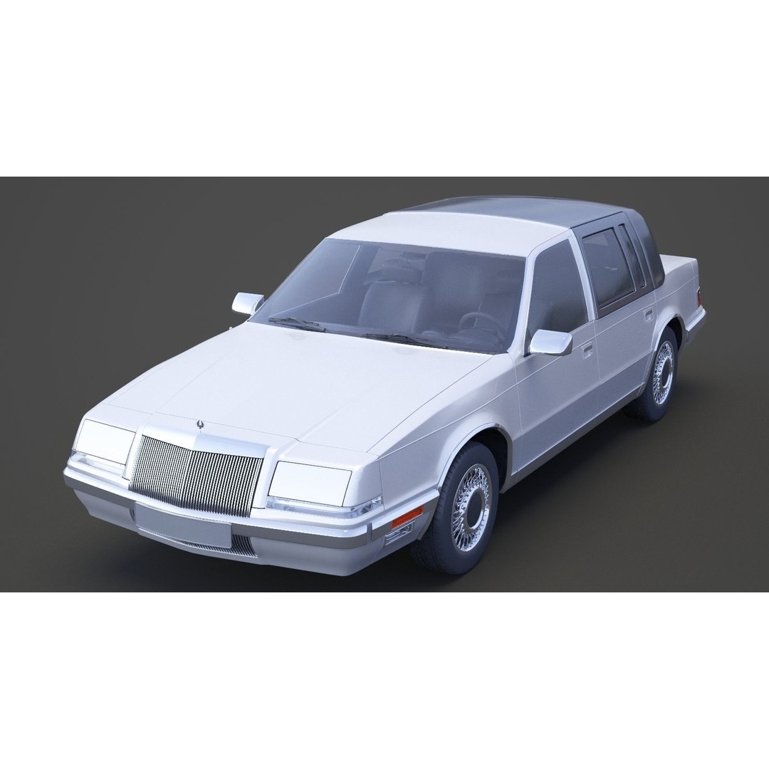 Chrysler Imperial 1989 3D Model – Classic Car, PBR Textures, FBX/OBJ - View 12