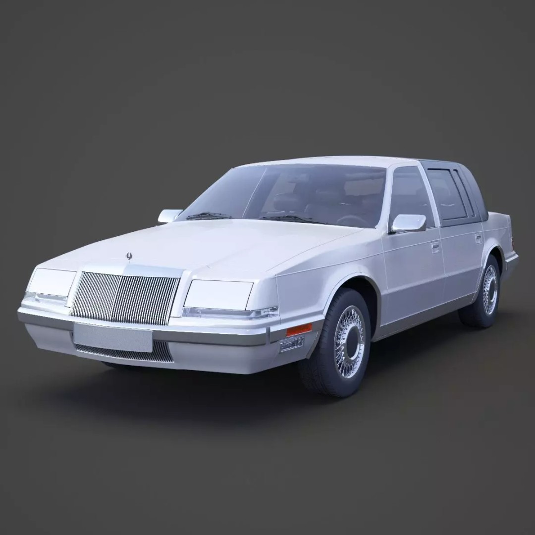 Chrysler Imperial 1989 3D Model – Classic Car, PBR Textures, FBX/OBJ - View 2