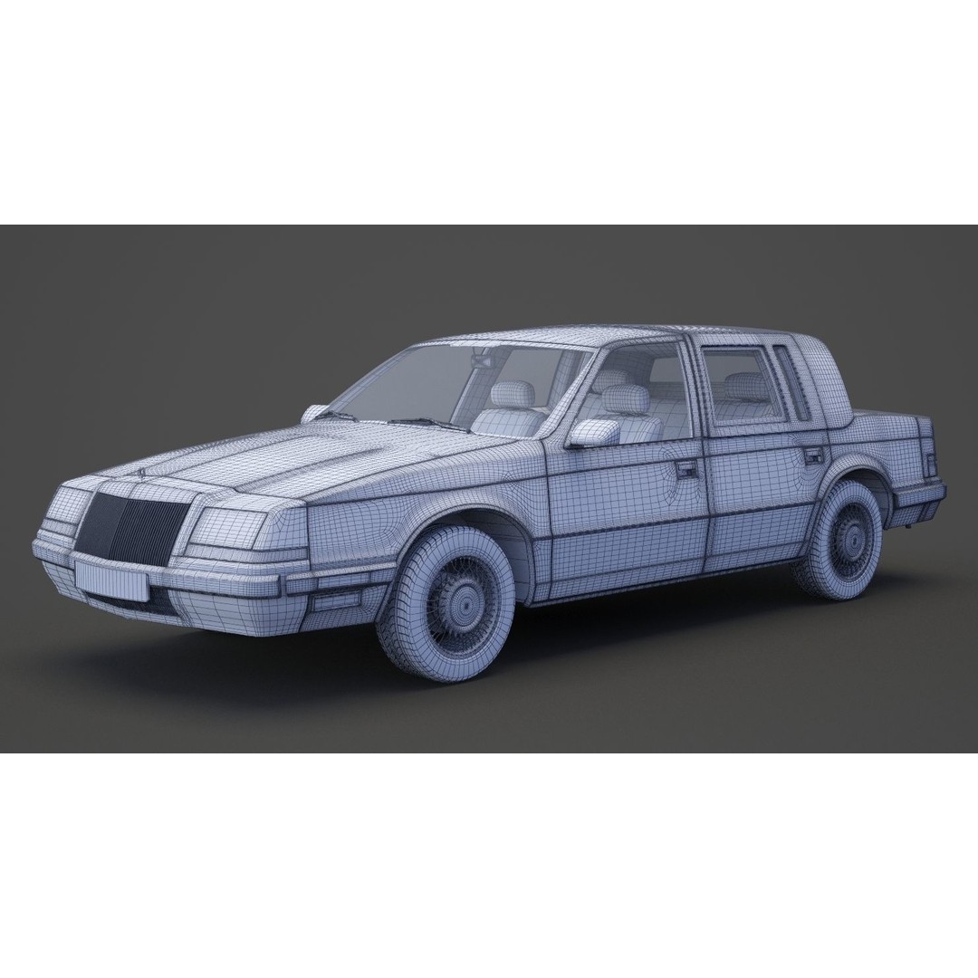 Chrysler Imperial 1989 3D Model – Classic Car, PBR Textures, FBX/OBJ - View 20