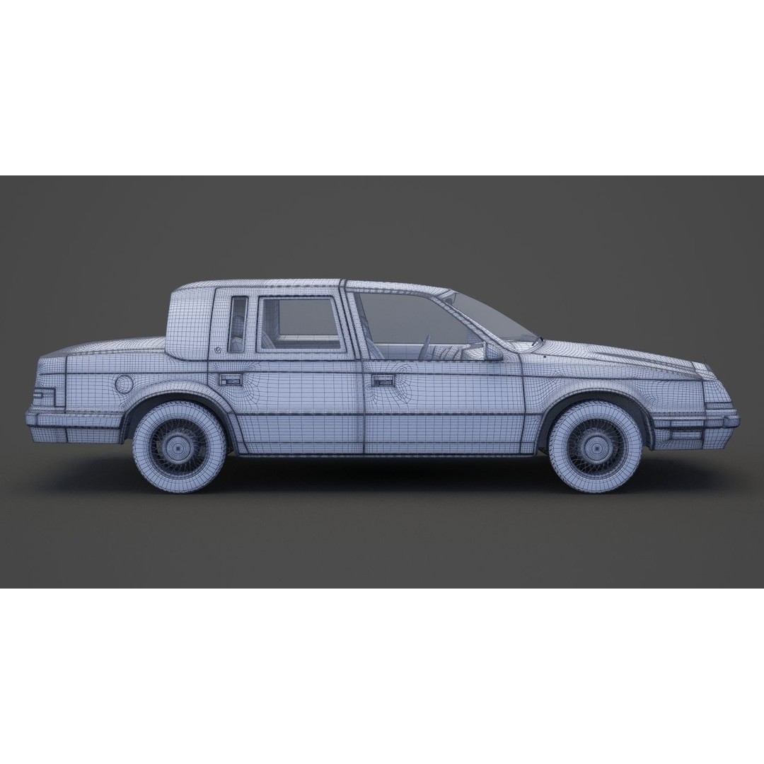 Chrysler Imperial 1989 3D Model – Classic Car, PBR Textures, FBX/OBJ - View 25