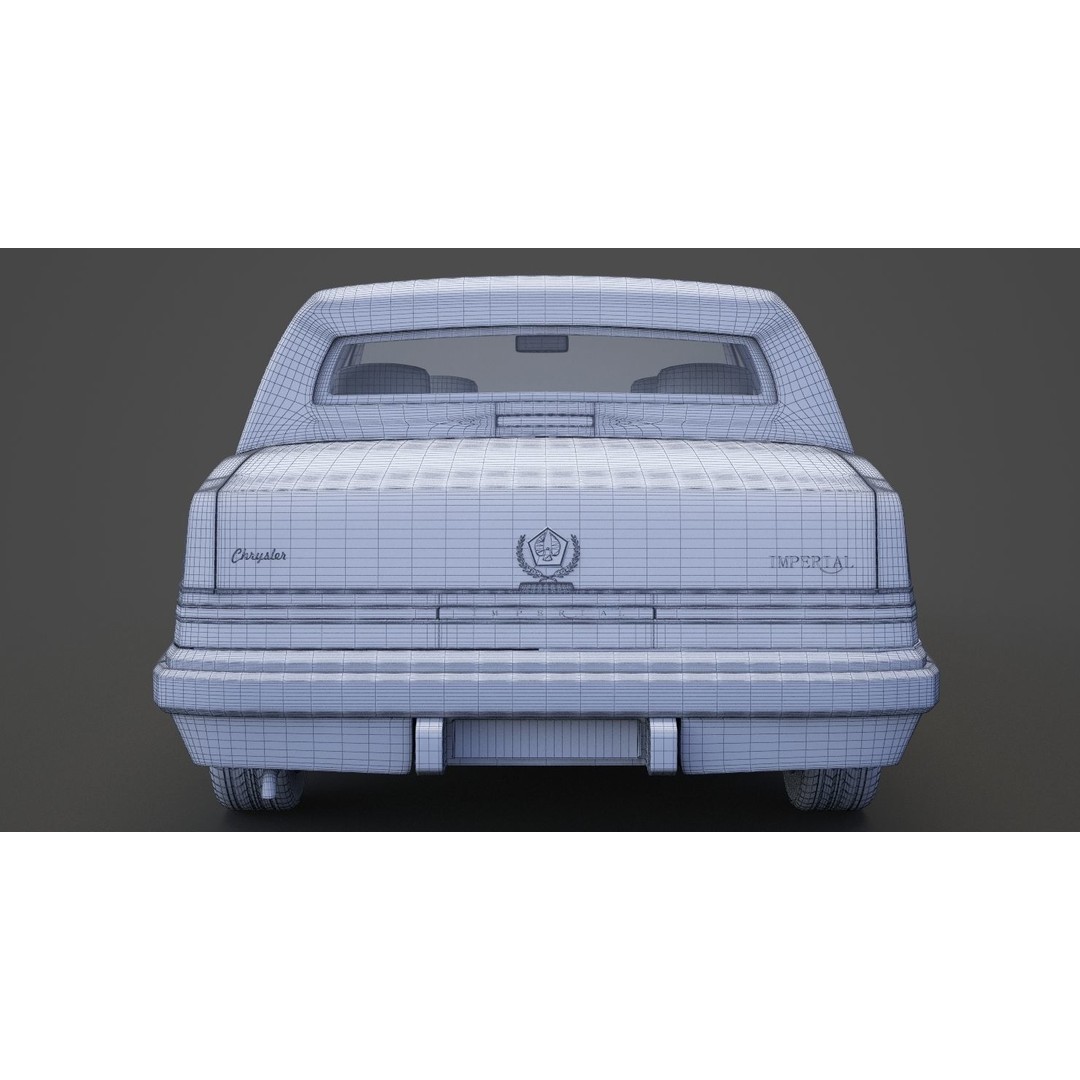 Chrysler Imperial 1989 3D Model – Classic Car, PBR Textures, FBX/OBJ - View 27