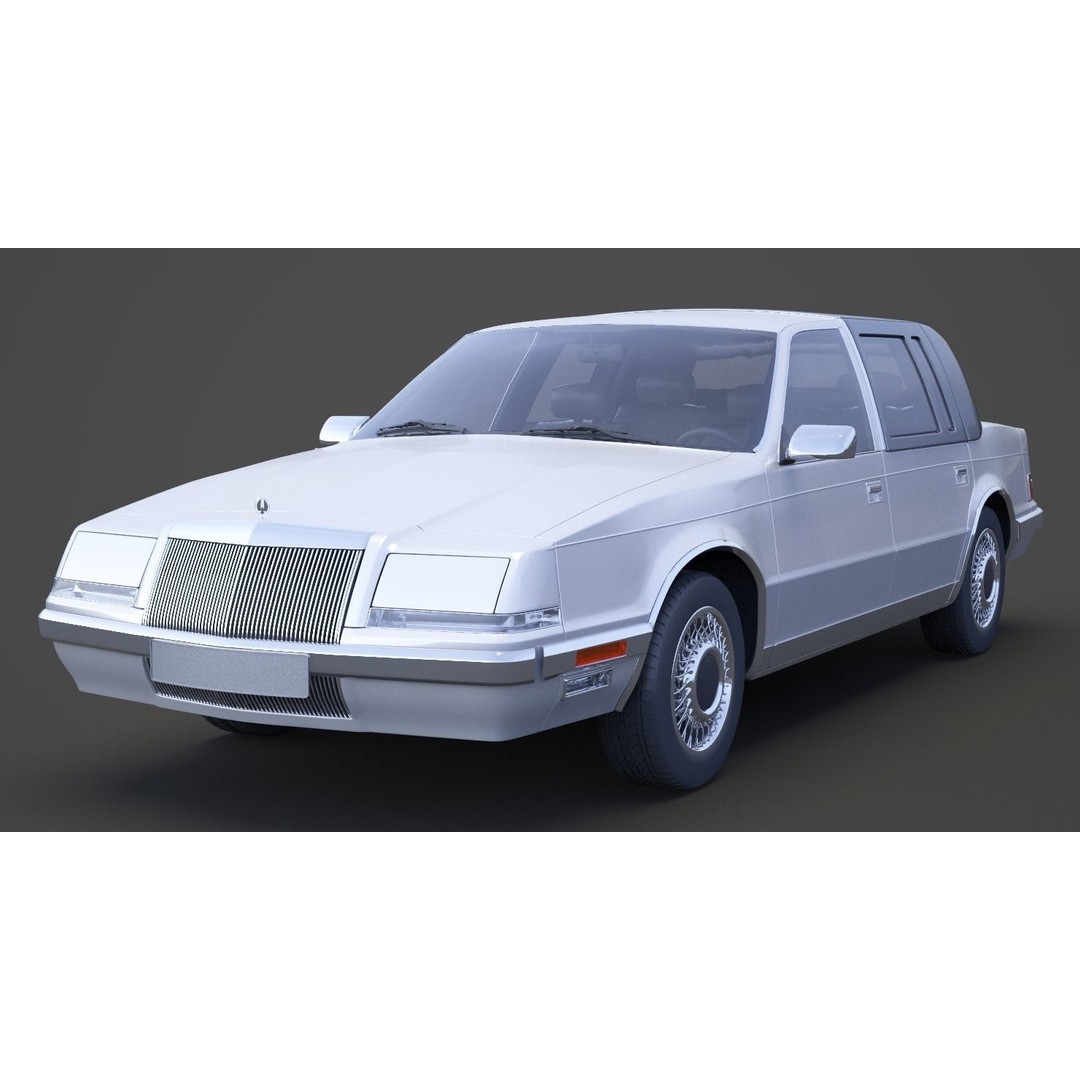 Chrysler Imperial 1989 3D Model – Classic Car, PBR Textures, FBX/OBJ - View 3